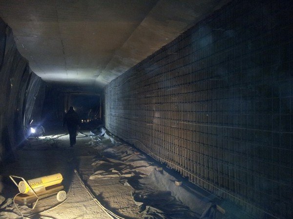 Строительство тоннеля торкрет бетоном